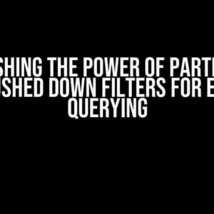 Unleashing the Power of Partitioned Data: Pushed Down Filters for Efficient Querying